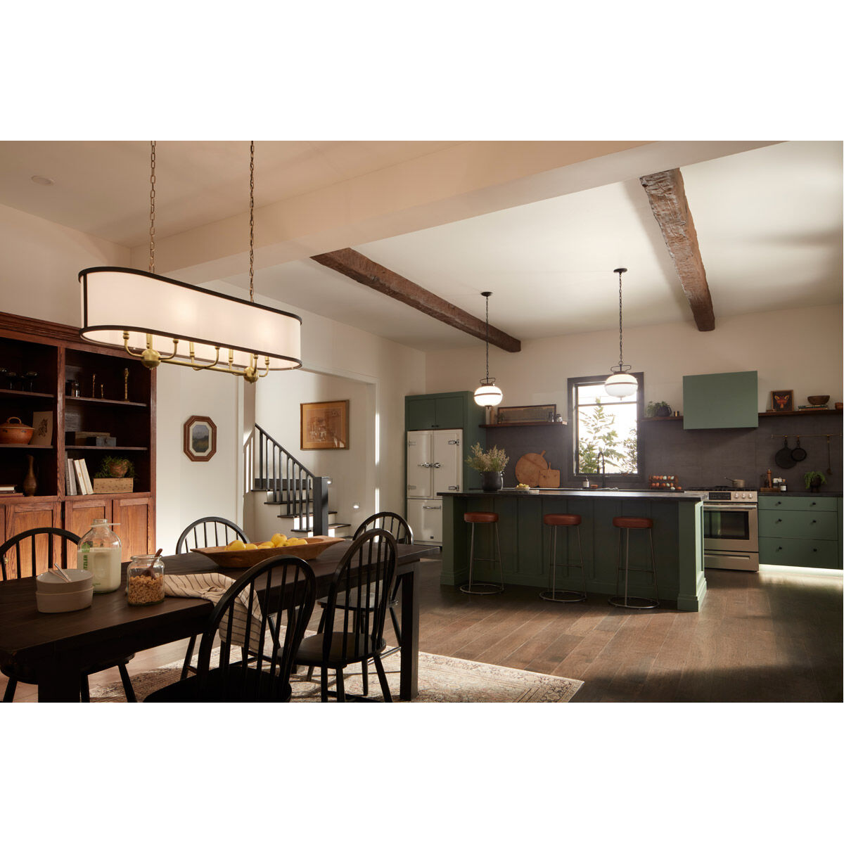 Homestead Heddle 8 Light 13 inch Natural Brass Chandelier Linear Ceiling Light